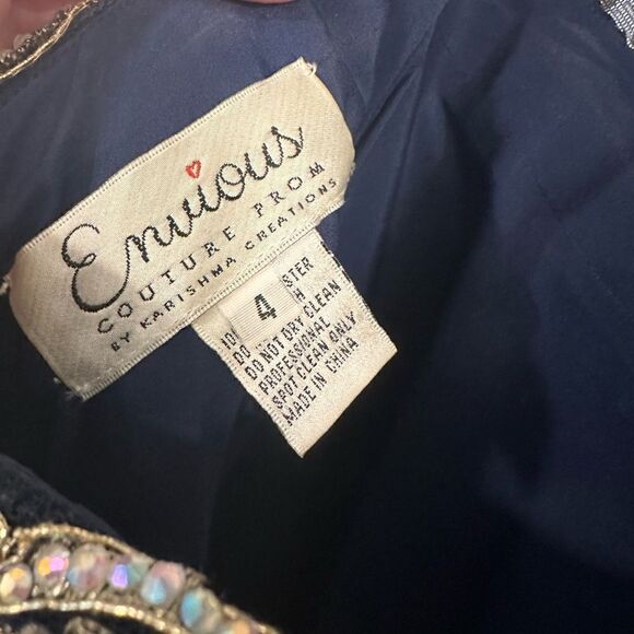 Envious Couture Karishma Navy Formal Gown Prom Homecoming Sz 4 - Picture 3 of 8